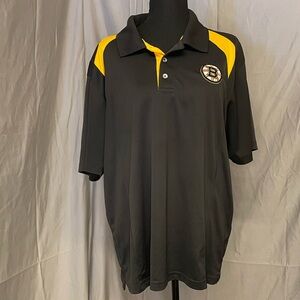 NHL Boston Bruins Black Polo with Yellow Highlights
